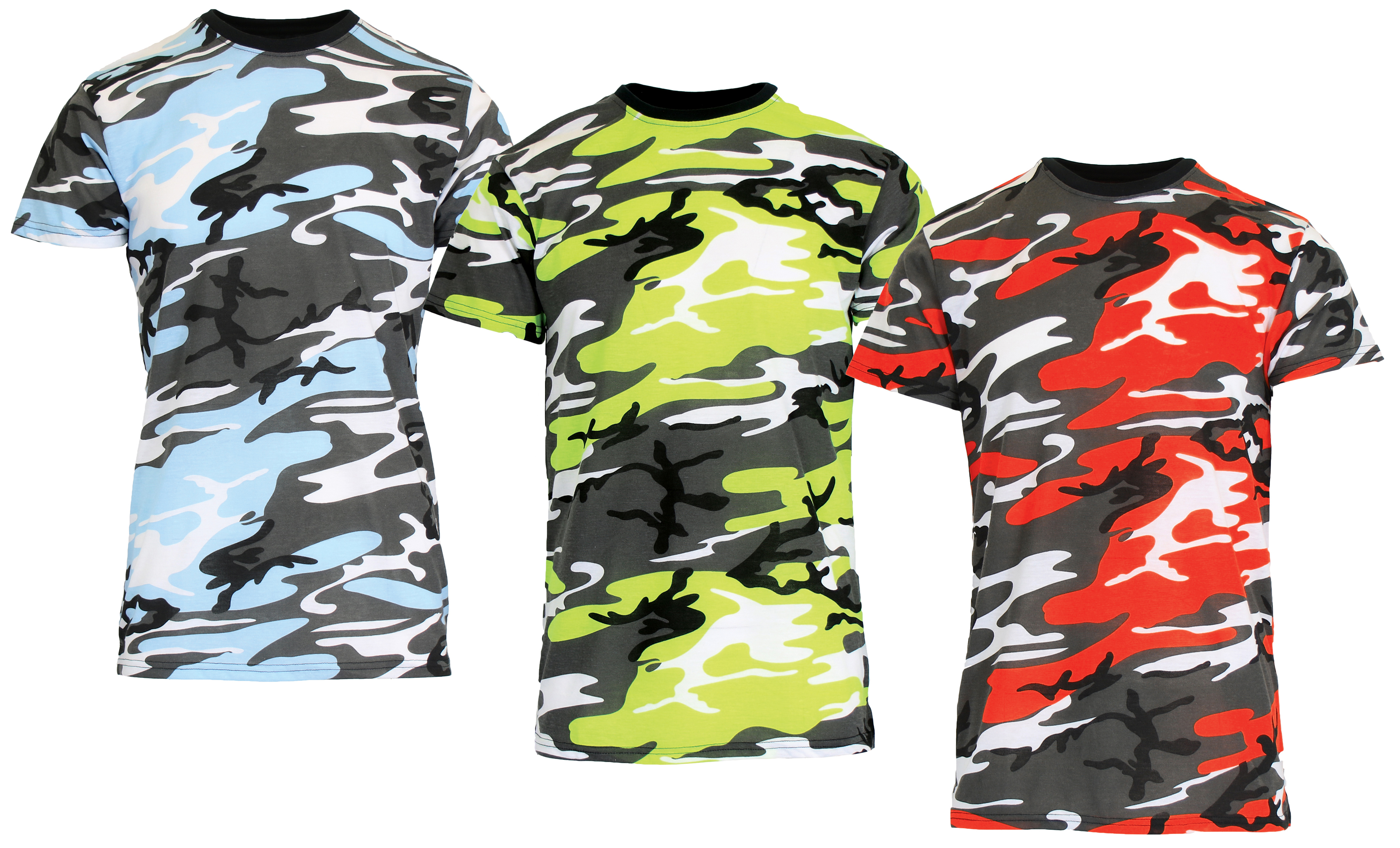 1 & 3Pk Womens S/S Crew Neck Camo Tee - Gallery 31