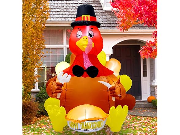 6' Inflatable Turkey Yard Decoration