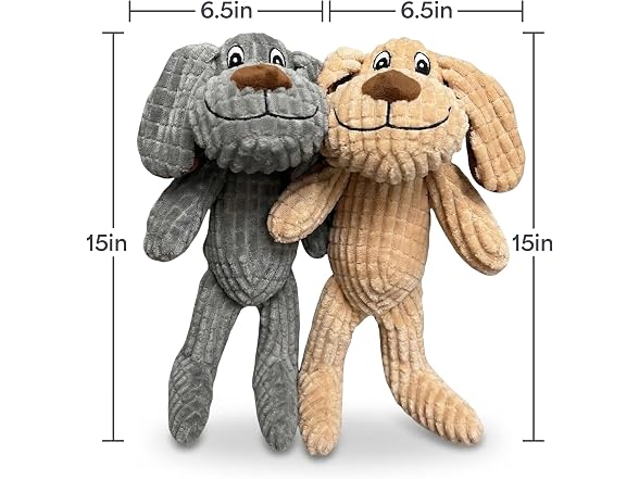Bow Wow Pet 2 Pack Plush Dog Toy, Pixel Pup