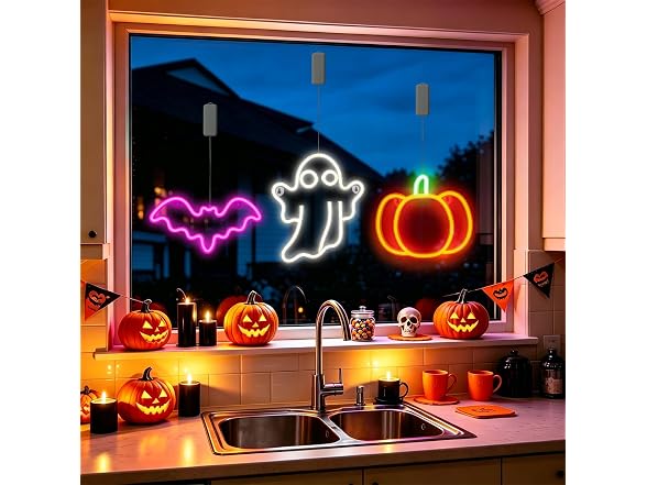 Brisum 3 Pack Halloween Window Lights