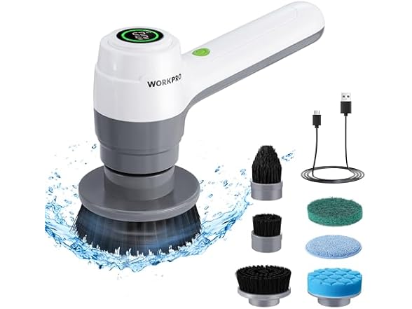 WORKPRO 8V Electric Spin Scrubber