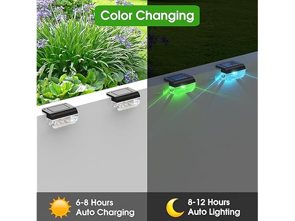 RGB Solar Deck Lights 16 Pck