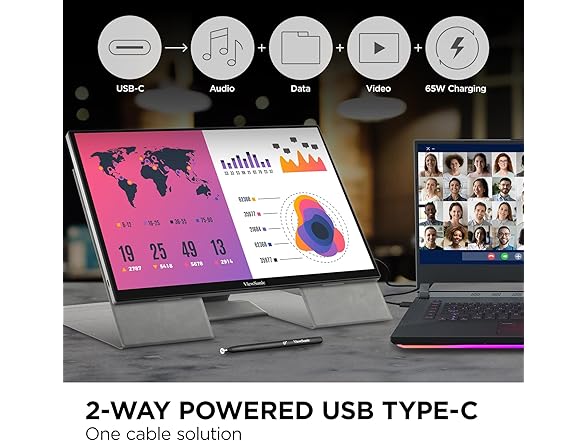 ViewSonic TD1656-2K-S 16" Touchscreen Portable Monitor