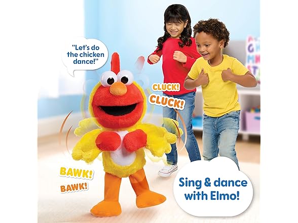 Sesame Street Chicken Dance Elmo Feature 13 Inch Plush
