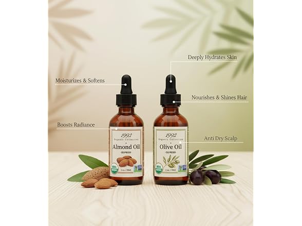 Tropic Isle Almond Oil and Olive Oil 2 Piece Set