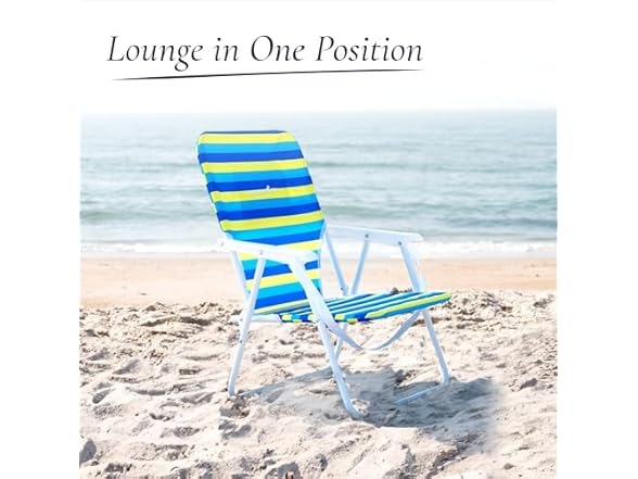 CARIBBEAN JOE Beach Chair, 1 Position (Bold Stripe)