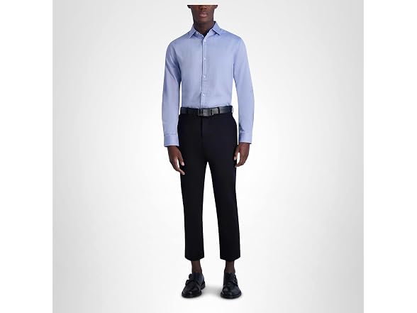 Karl Lagerfeld Men Jacquard Chevron Long Shirt