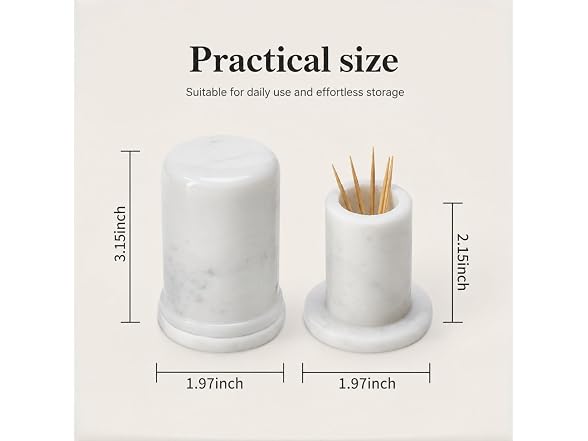Apasqro Natural Marble Toothpick Holder