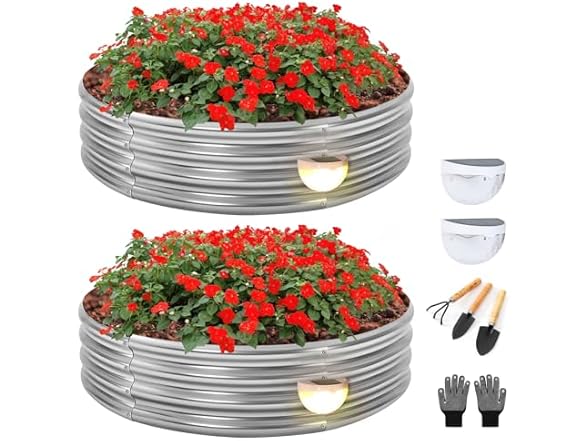 2Pk Raised Garden Bed 2x2x1ft Solar