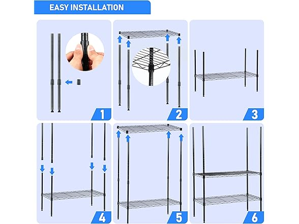 Healsmat Heavy Duty 4-Tier Shelving Units