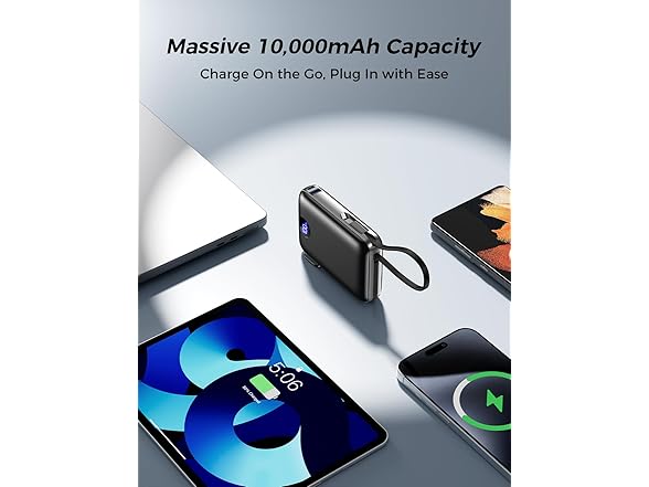 Sucrosey Portable Charger with Built in Cables