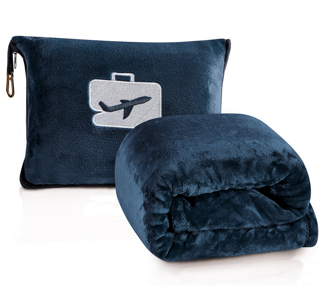 2-in-1 Soft Micro Plush Travel Blanket and Pillow - Gallery 9