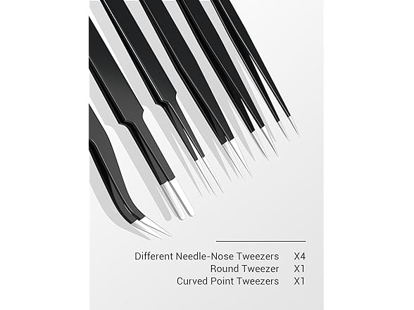 JASTIND 6-Pieces Tweezers