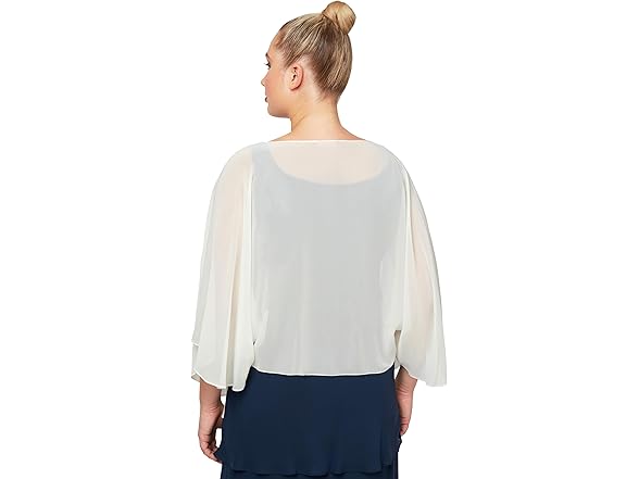 S.L. Fashions Women's Shawl Ivory (1X)