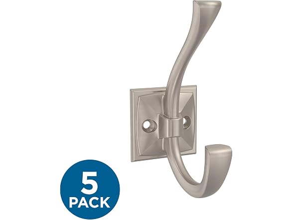 Franklin Brass Ruavista (5-Pack) Coat and Hat Wall Hooks 