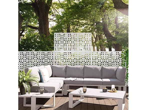 Elevens Metal Privacy Screen White