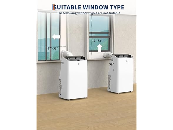 GarveeTech 14,000 BTU Portable Air Conditioner, Black Top