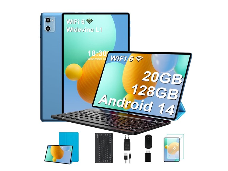 SUAAT S3 10.1 inch Tablet Android 14 Tablet with Octa-co