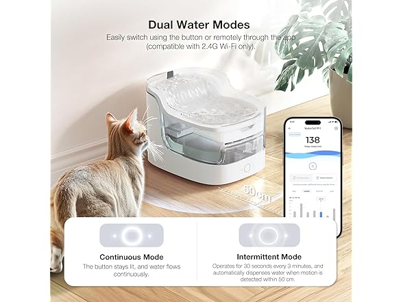 Petgugu L Cat Water Fountain Smart App Control