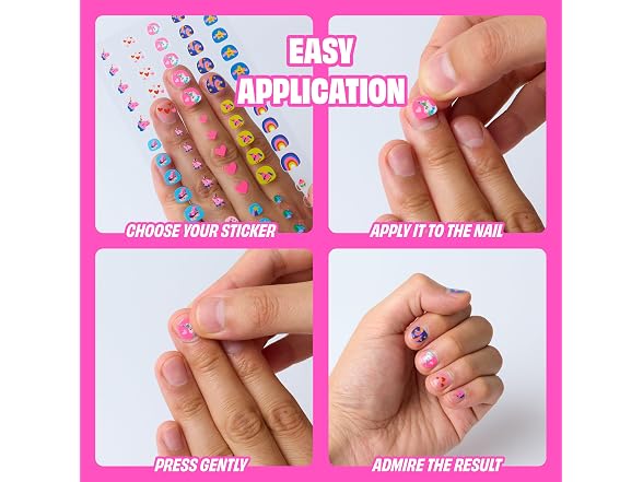 Omy Unicorn Nail Stickers for Kids