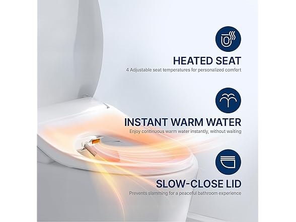 Inus N22 Electronic Bidet Heated Seat & Dryer, Elongated