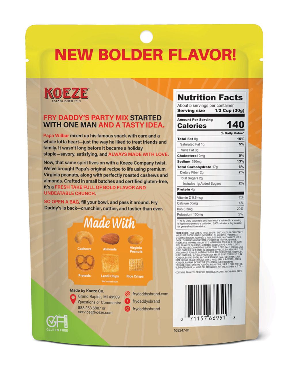 (6pk) Fry Daddy Gluten-free Party Mix - Your Choice - Gallery 22