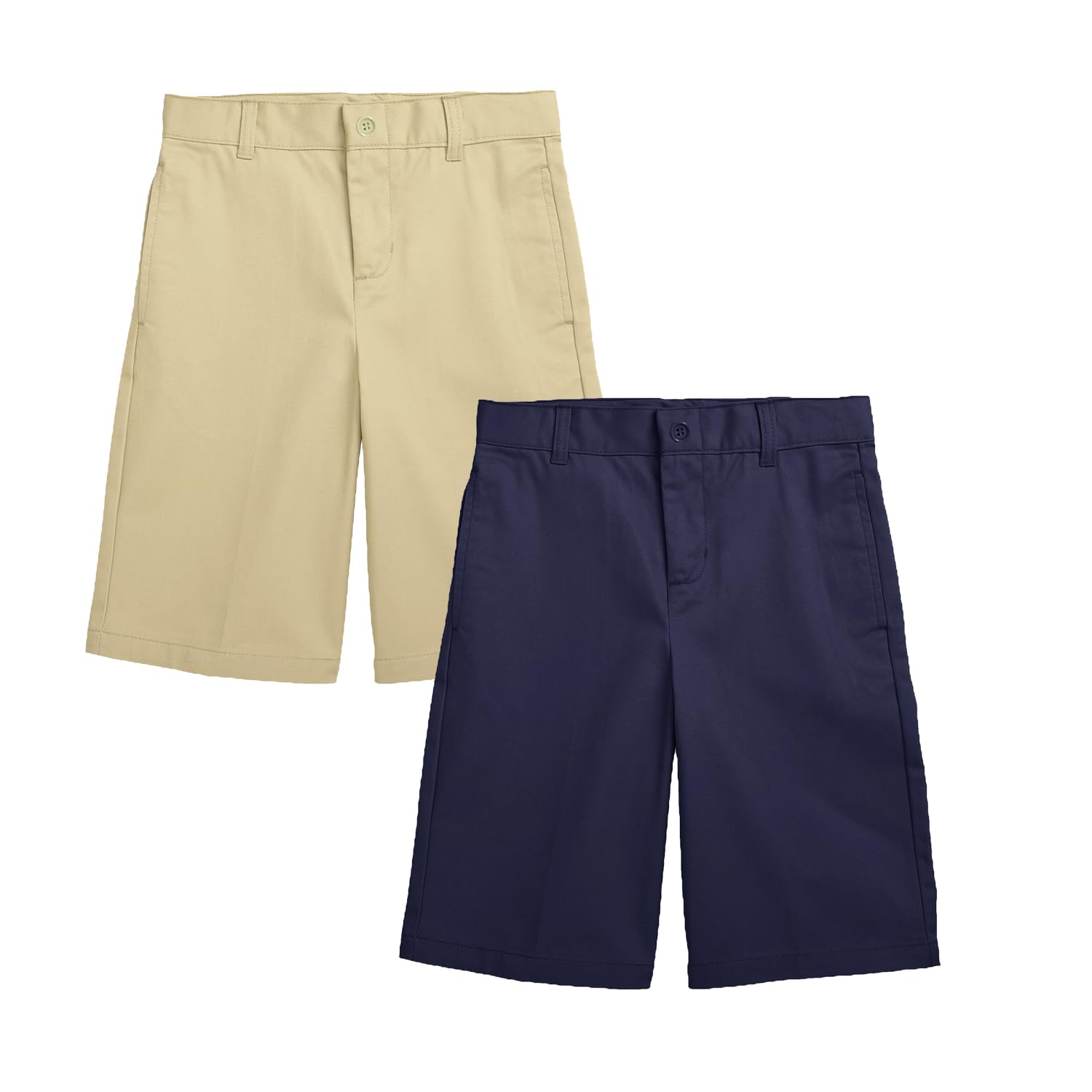2PK Boys Stretch Cotton Chino Shorts - Gallery 12
