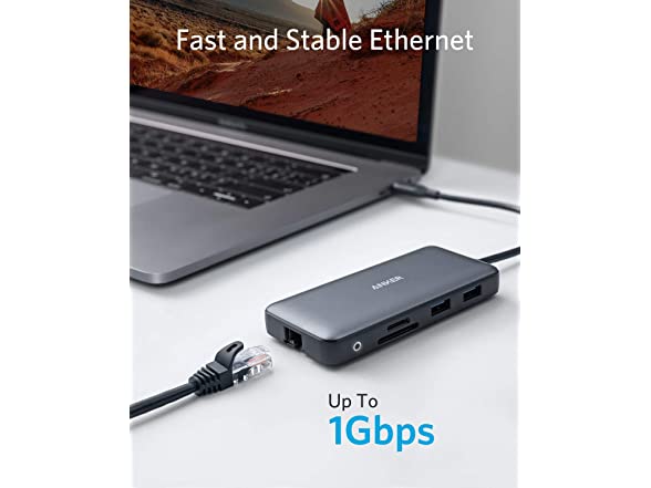 Anker A83800A1 PowerExpand8-in-1 USB-C PD Media Hub Gray (Open Box)