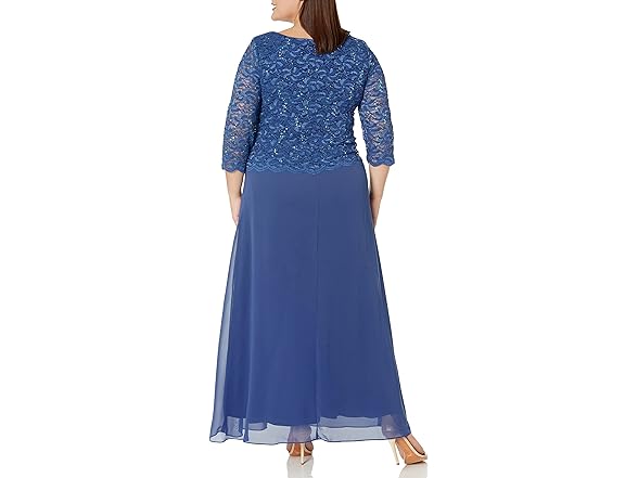 Alex Evenings Women (18 Plus) Dress Trim Wedgewood