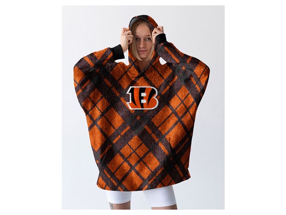 NFL Sherpa Flannel Hoodie Blanket - Choose Team