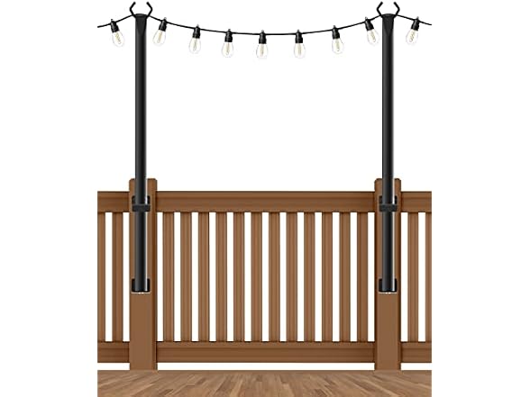 Beizelte 2-Pack 5ft String Light Poles