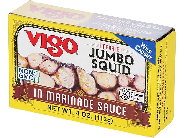 Vigo Premium Imported Canned Seafood, Jumbo Squid