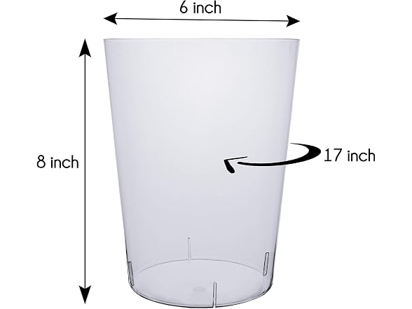 96-oz Disposable Clear Plastic Ice Bucket