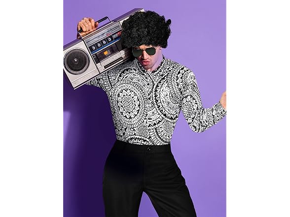 6 PC Men's 70s Disco Costume Set
