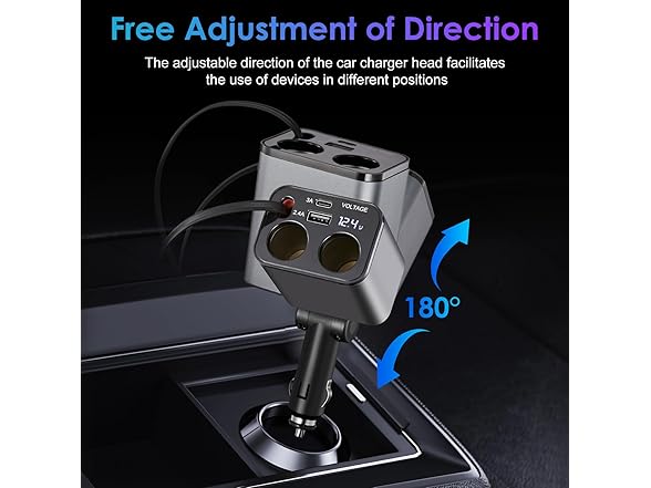MQOUNY 6in1 Retractable Car Charger 159W