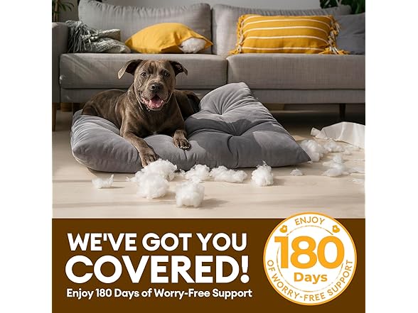 FUNNY FUZZY W2043 2 in 1 Dog Bed Crate Pad Dark Grey L