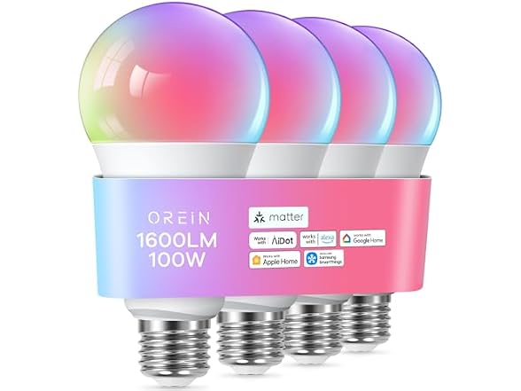OREiN Matter Smart Bulbs A21 Alexa