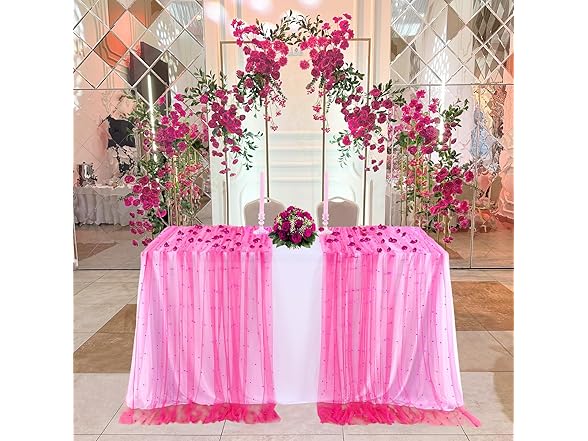 YOUMEHOME 2 Pack 60x120Inch Pearl Table Cover