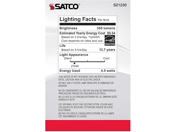 Satco FLMNT LED BULB G25 WW