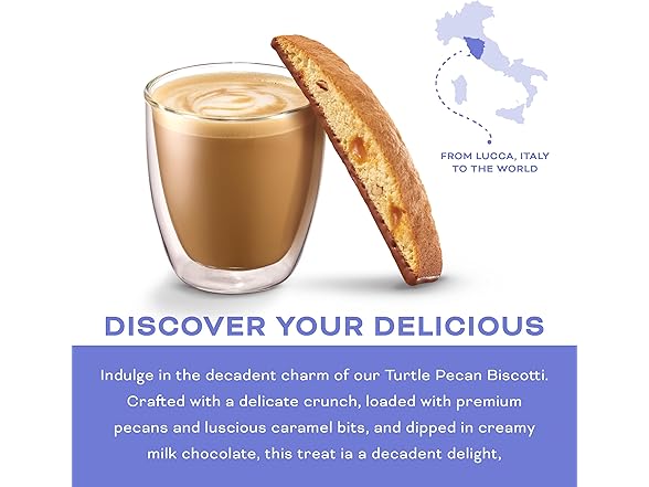 8CT Nonni's Turtle Pecan Biscotti