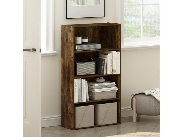 Furinno PASIR Book Shelf, 4-Tier Bookshelf