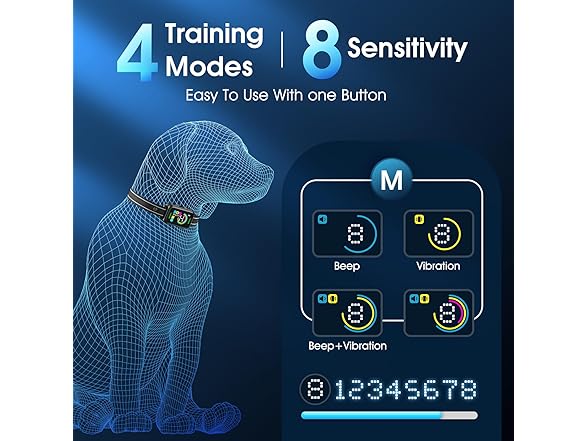 DINJOO W0110 Dog Bark Collar Black