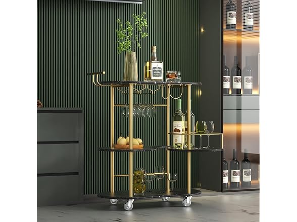 PAUKIN 4-Tier Bar Storage Cart