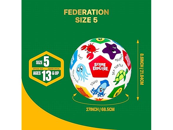 Crayola Official Soccer Ball Marine Size 5