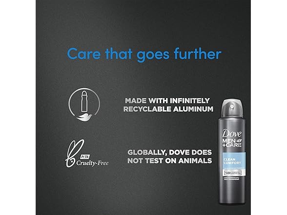 Dove Men + Care Deodorant Spray, 6 Pack