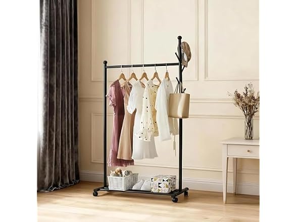 Takywep 41.34'' Length Standing Coat Rack with Wheels