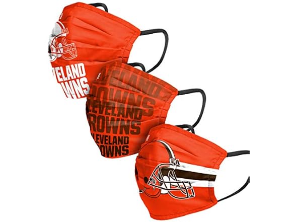 FOCO Cleveland Browns Face Mask 3PK