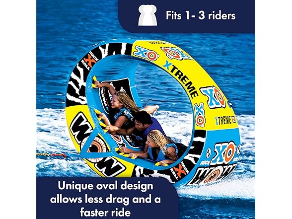 WOW XO Xtreme Oval Towable Tube 1-3 Person