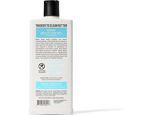 Duke Cannon Supply Co. Thick High Viscosity Body Wash