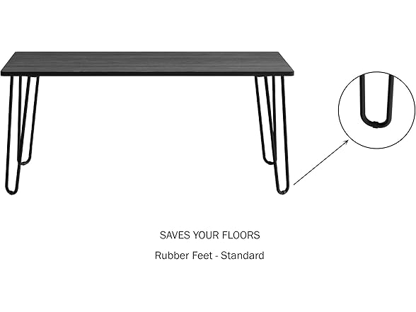 Lavish Home Coffee Table w/Hairpin Legs